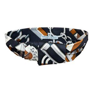 New In Box HERMES Silk Hairband Headband Bandeau Femme Nijinski Made in France